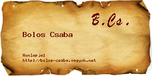 Bolos Csaba névjegykártya